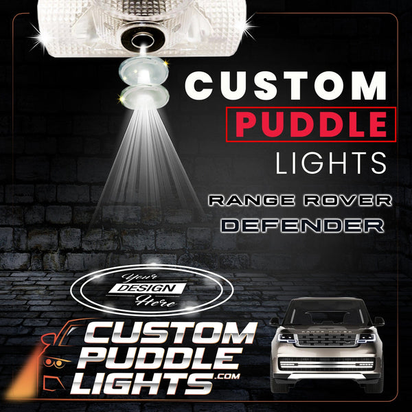 Custom Puddle Lights Custom LED Courtesy Door Projector Puddle Lights for Range Rover Defender 110 2020-2026 Custom Design + 1 Pair 2 Doors