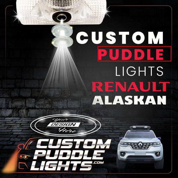 Custom Puddle Lights Custom LED Courtesy Door Projector Puddle Lights for Renault Alaskan 2016-2026 Custom Design + 1 Pair 2 Doors