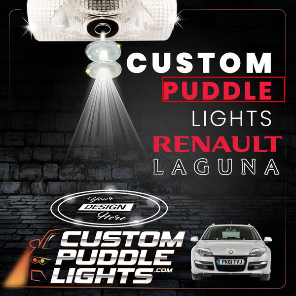 Custom Puddle Lights Custom LED Courtesy Door Projector Puddle Lights for Renault Laguna 2007-2015 Custom Design + 1 Pair 2 Doors