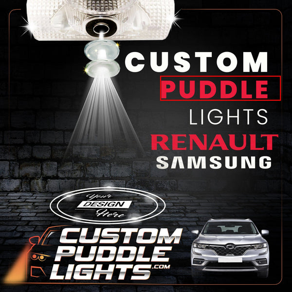 Custom Puddle Lights Custom LED Courtesy Door Projector Puddle Lights for Renault Samsung 2004–2026 Custom Design + 1 Pair 2 Doors