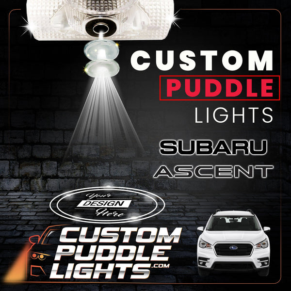 Custom Puddle Lights Custom LED Courtesy Door Projector Puddle Lights for Subaru Ascent 2018-2026 Custom Design + 1 Pair 2 Doors