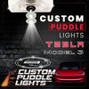 Custom Puddle Lights Custom LED Courtesy Door Projector Puddle Lights For Tesla Model 3 Highland - 2023-2026 Custom Design + 1 Pair - 2 Doors