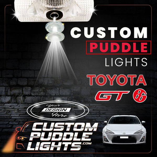 Custom Puddle Lights Custom LED Courtesy Door Projector Puddle Lights for Toyota 86/GT86/FT86 1st Gen ZN6 2012–2021 Custom Design + 1 Pair 2 Doors