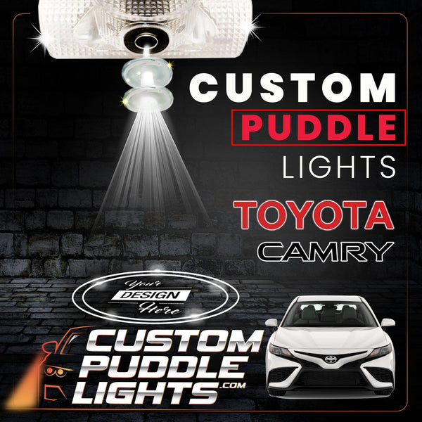 Custom Puddle Lights Custom LED Courtesy Door Projector Puddle Lights for Toyota Camry 2006–2026 Custom Design + 1 Pair 2 Doors