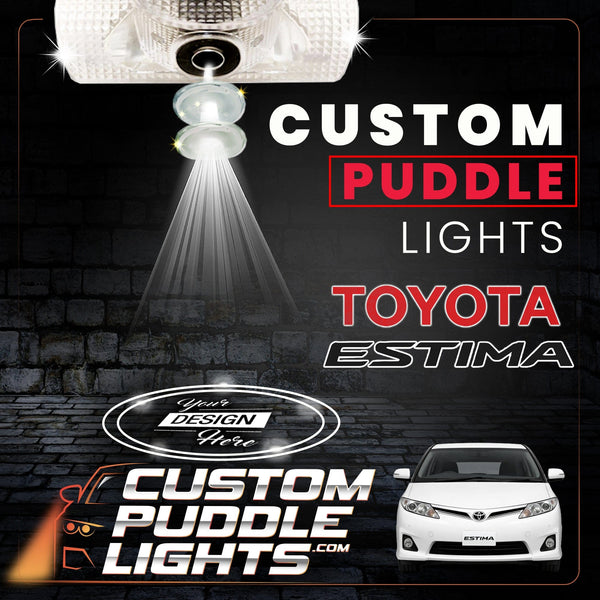 Custom Puddle Lights Custom LED Courtesy Door Projector Puddle Lights for Toyota Estima 2006-2019 Custom Design + 1 Pair 2 Doors