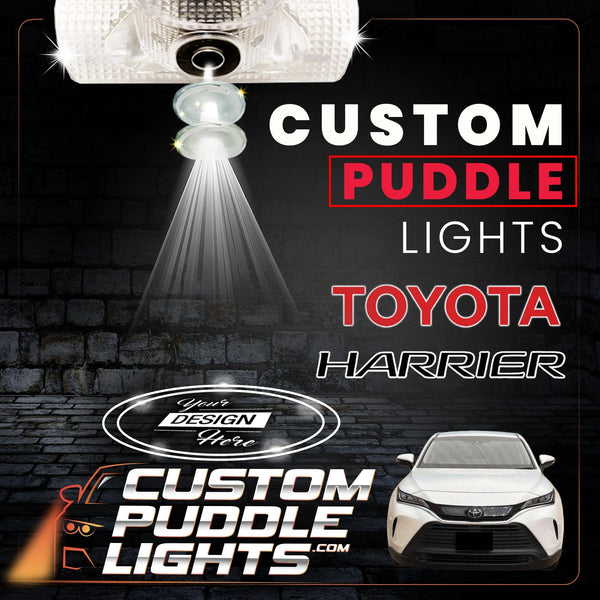 Custom Puddle Lights Custom LED Courtesy Door Projector Puddle Lights for Toyota Harrier 2014-2026 Custom Design + 1 Pair 2 Doors