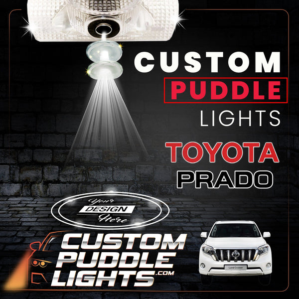 Custom Puddle Lights Custom LED Courtesy Door Projector Puddle Lights for Toyota Prado 2010-2026 Custom Design + 1 Pair 2 Doors