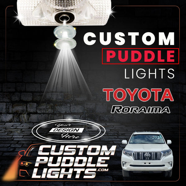 Custom Puddle Lights Custom LED Courtesy Door Projector Puddle Lights for Toyota Roraima 2008-2021 Custom Design + 1 Pair 2 Doors