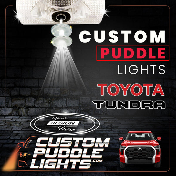 Custom Puddle Lights Custom LED Courtesy Door Projector Puddle Lights for Toyota Tundra 2007-2026 Custom Design + 1 Pair 2 Doors