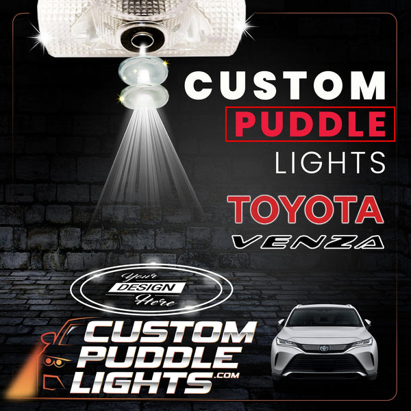 Custom Puddle Lights Custom LED Courtesy Door Projector Puddle Lights for Toyota Venza 2008-2024 Custom Design + 1 Pair 2 Doors
