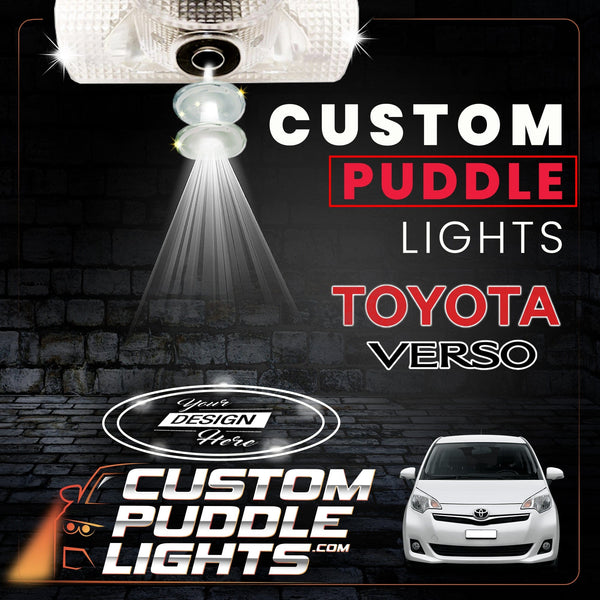 Custom Puddle Lights Custom LED Courtesy Door Projector Puddle Lights for Toyota Verso 2009-2018 Custom Design + 1 Pair 2 Doors