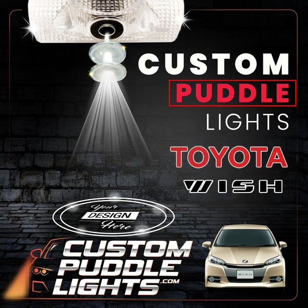 Custom Puddle Lights Custom LED Courtesy Door Projector Puddle Lights for Toyota Wish 2009-2017 Custom Design + 1 Pair 2 Doors