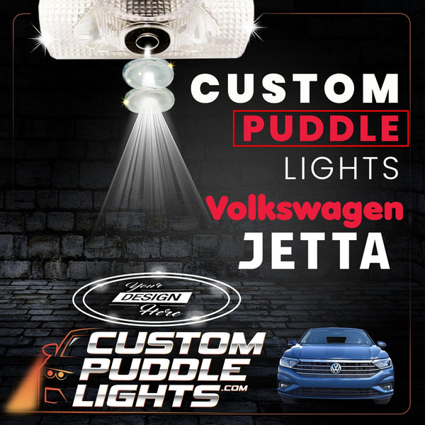 Custom Puddle Lights Custom LED Courtesy Door Projector Puddle Lights for Volkswagen Jetta 2006-2026 Custom Design + 1 Pair 2 Doors