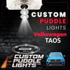 Custom Puddle Lights Custom LED Courtesy Door Projector Puddle Lights for Volkswagen Taos/Tharu 2020–2026 Custom Design + 1 Pair 2 Doors