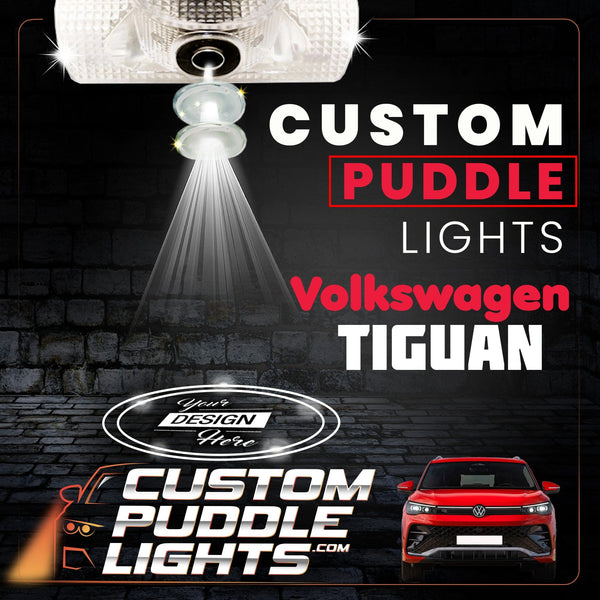 Custom Puddle Lights Custom LED Courtesy Door Projector Puddle Lights for Volkswagen Tiguan 2024-2026 Custom Design + 1 Pair 2 Doors