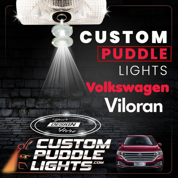 Custom Puddle Lights Custom LED Courtesy Door Projector Puddle Lights for Volkswagen Viloran 2020-2026 Custom Design + 1 Pair 2 Doors