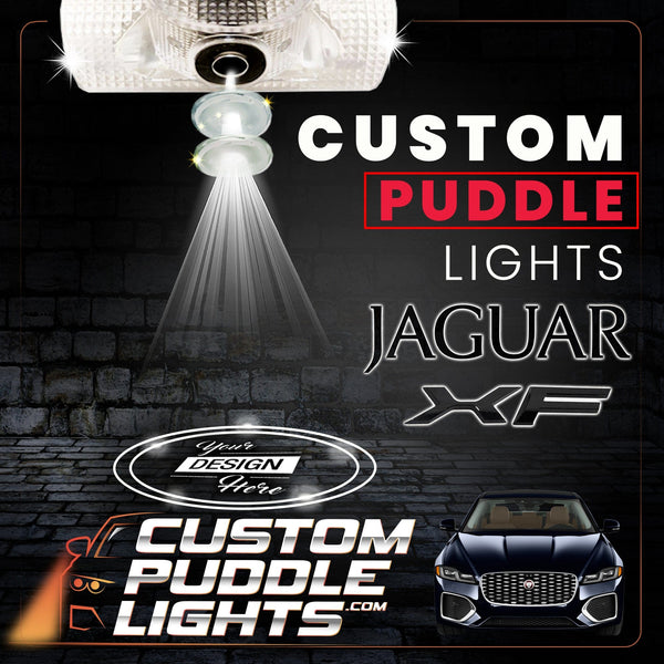 Custom Puddle Lights Custom LED Side Mirror Projector Puddle Approach Lights for Jaguar XF 2008-2024 Custom Design + 1 Pair - 2 Side Mirror Lights