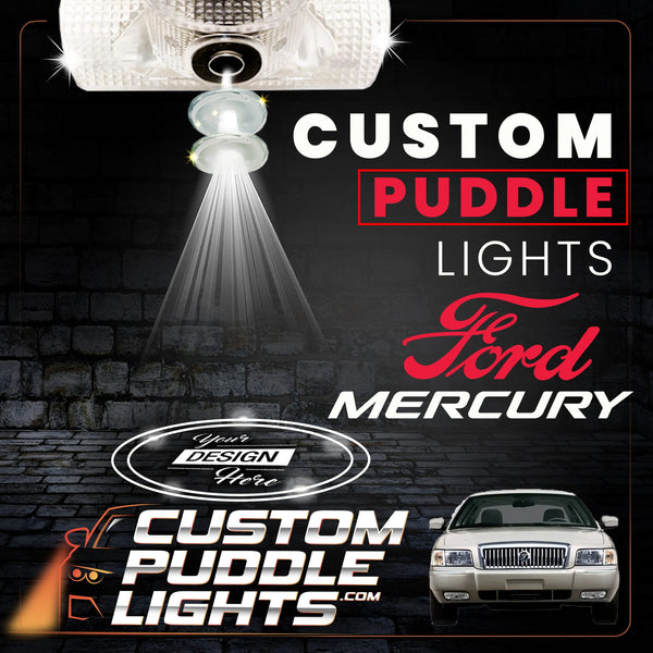 Custom Puddle Lights Custom Side Wing Mirror Projector Puddle Lights for Ford Mercury 2008-2009 Custom Design + 1 Pair 2 Doors