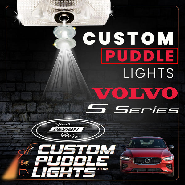 Custom Puddle Lights Custom Side Wing Mirror Projector Puddle Lights for Volvo S Series 1999-2016 Custom Design + 1 Pair 2 Doors