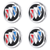 Custom Puddle Lights Premium LED Floating Wheel Logo Hub Caps Multiple Design for Buick Big Buick Black Logo / White / 66 mm