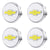 Custom Puddle Lights Premium LED Floating Wheel Logo Hub Caps Multiple Design for Chevrolet Chevrolet Silver Logo / White / 54 mm