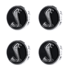 Custom Puddle Lights Premium LED Floating Wheel Logo Hub Caps Multiple Design for Ford Mustang Shelby Logo（Black） / White / 54 mm