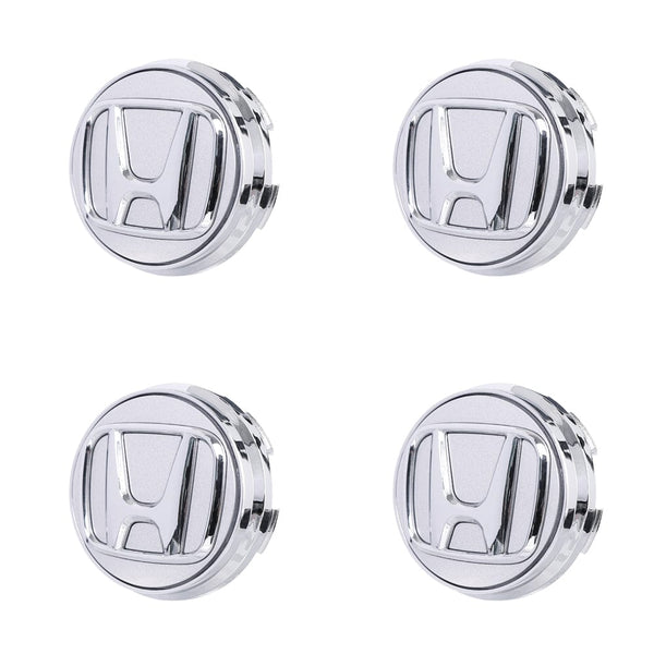 Custom Puddle Lights Premium LED Floating Wheel Logo Hub Caps Multiple Design for Honda HONDA X Higher Type Silver Logo / 69 mm