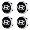 Custom Puddle Lights Premium LED Floating Wheel Logo Hub Caps Multiple Design for Hyundai New Hyundai Black Logo / White / 59 mm