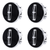 Custom Puddle Lights Premium LED Floating Wheel Logo Hub Caps Multiple Design for Lincoln Lincoln Black Logo / White / 54 mm