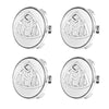 Custom Puddle Lights Premium LED Floating Wheel Logo Hub Caps Multiple Design for Mercedes Benz Maybach Silver Logo / White / 76mm