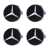 Custom Puddle Lights Premium LED Floating Wheel Logo Hub Caps Multiple Design for Mercedes Benz Mercedes Benz Glossy SurfaceBlack（Small Buckle） / White / 74.5mm