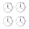 Custom Puddle Lights Premium LED Floating Wheel Logo Hub Caps Multiple Design for Mercedes Benz Mercedes Benz Silver Logo (Small Buckle） / White / 74.5mm