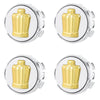 Custom Puddle Lights Premium LED Floating Wheel Logo Hub Caps Multiple Design for Toyota TOYOTA Crown（Gold Logo） / White / 62mm