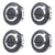 Custom Puddle Lights Premium LED Floating Wheel Logo Hub Caps Multiple Design for Volvo Volvo / White / 64 mm