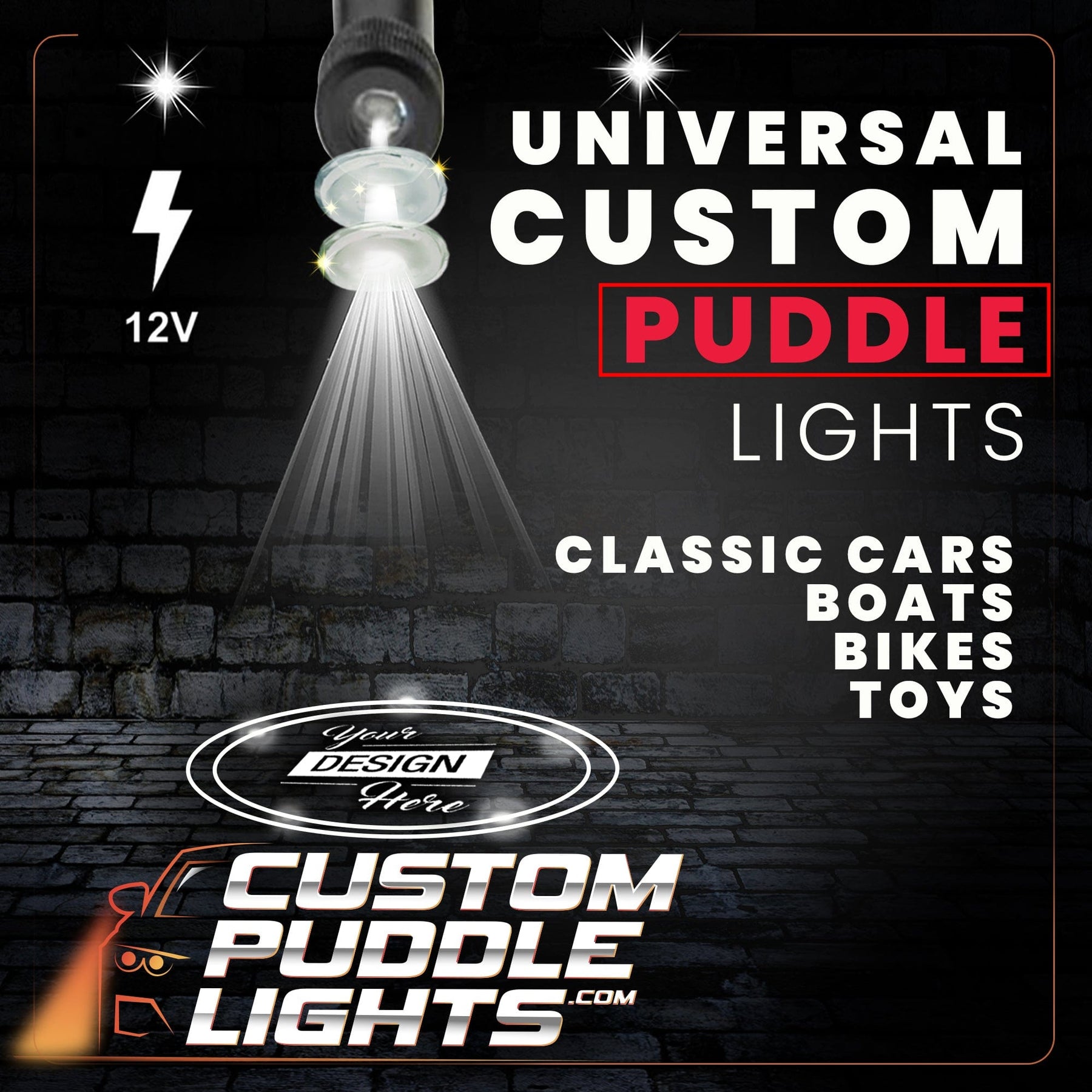 Universal Gobo Puddle Lights Custom LED Projectors for All Cars, Bikes ...
