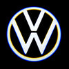 Custom Puddle Lights Volkswagen Arteon Premium Puddle Lights Multiple Designs 2017-2024 Volkswagen logo + White 1 Set - 2 Doors