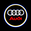 custompuddlelights Audi A1 / S1 Premium Puddle Lights Multiple Designs 2010 - 2018 Audi Circle + Classic Logo 1 set - 2 doors