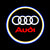 custompuddlelights Audi A1 / S1 Premium Puddle Lights Multiple Designs 2010 - 2018 Audi Circle + Classic Logo 1 set - 2 doors