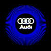 custompuddlelights Audi A3 / S3 / RS3 Premium Puddle Lights Multiple Designs 1996 - 2020 Audi Blue 1 set - 2 doors