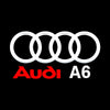 custompuddlelights Audi A6 / S6 / RS6 Premium Puddle Lights Multiple Designs 1994 - 2018 Audi A6 + Rings 1 set - 2 doors