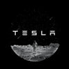 custompuddlelights LED DOOR PROJECTOR LED LIGHT TESLA MODEL Y 2020-2024 TESLA ON THE MOON logo 1 Set - 2 Doors