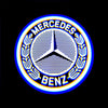 custompuddlelights Mercedes-Benz A-Class Premium Puddle Lights Multiple Designs 2013-2024 Mercedes Benz logo + White 1 Set - 2 Doors / X164 GL-Class 2006-2012