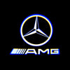 custompuddlelights Mercedes-Benz A-Class Premium Puddle Lights Multiple Designs 2013-2024 Mercedes Logo + AMG 1 Set - 2 Doors / X164 GL-Class 2006-2012