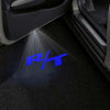 Dodge Dodge Challenger 3rd Gen Premium Door Puddle Lights Various Designs 2008-2023 R/T Wording Blue - 1 Pair - 2 Doors