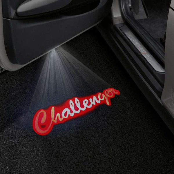 Challenger Script Wording Red - 1 Pair - 2 Doors