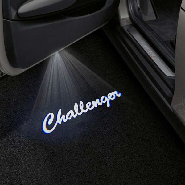 Challenger Script Wording White - 1 Pair - 2 Doors