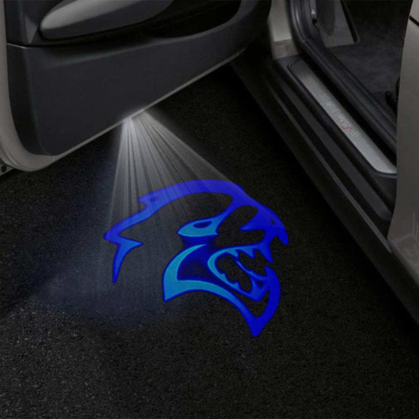 Hellcat Logo Blue - 1 Pair - 2 Doors