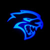 Dodge Dodge Challenger 3rd Gen Premium Puddle Lights Multiple Designs 2008-2023 Hellcat Logo + Blue