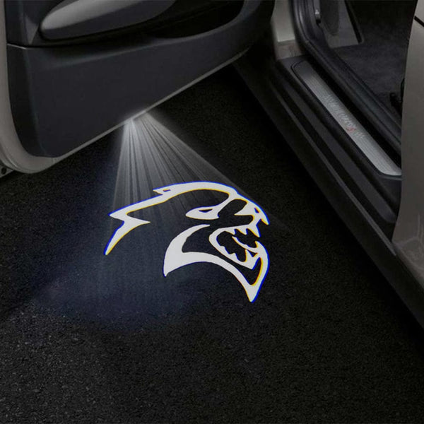 Hellcat Logo White - 1 Pair - 2 Doors