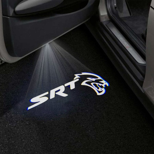 SRT Hellcat Logo White - 1 Pair - 2 Doors